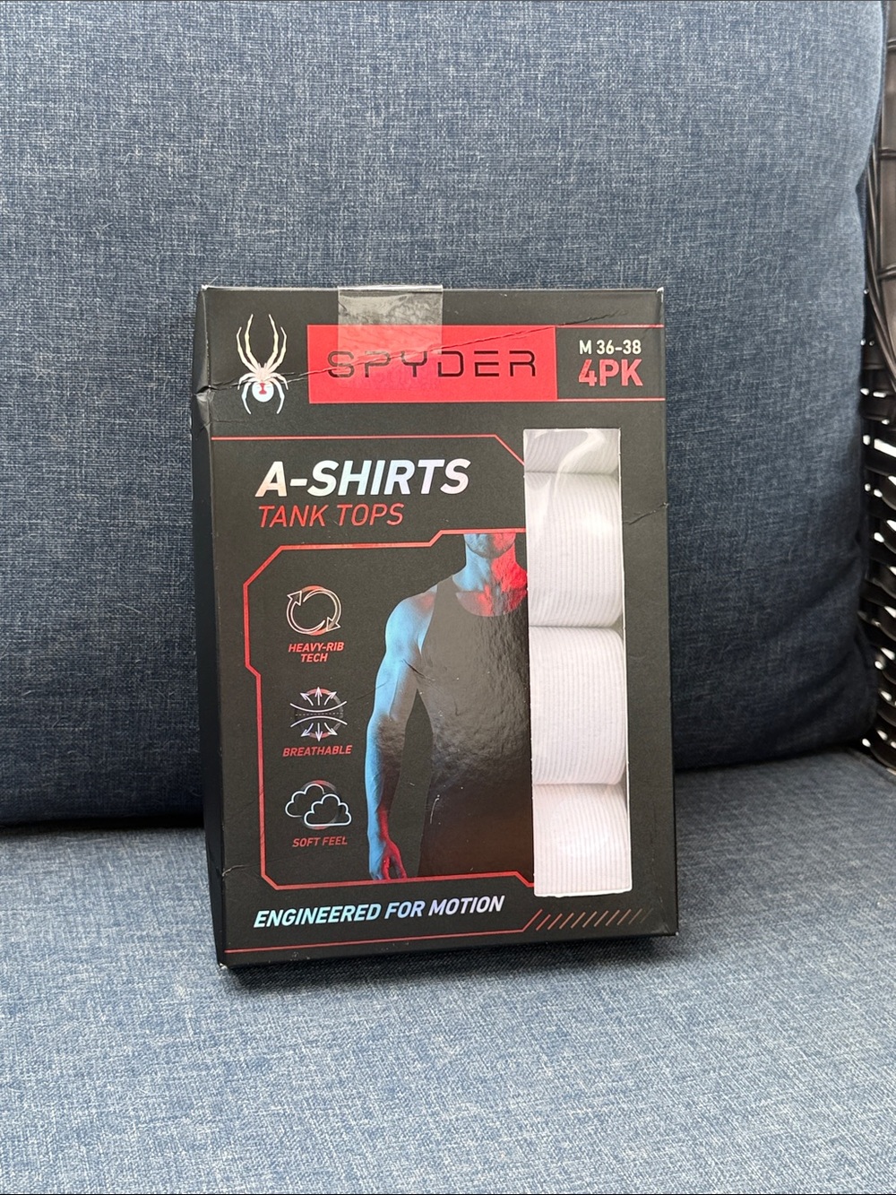 Spyder White A-Shirts Tank Tops 4-Pack - Men's Undershirts